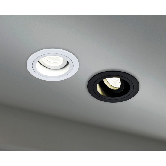 Downlight Circular Atom Maytoni GU10, Negru, DL025-2-01B, Germania