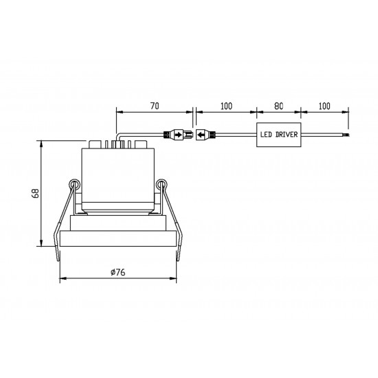Downlight Circular Kappell Maytoni Led, Auriu, DL040-L10G4K, Germania