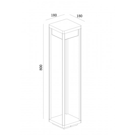Stalp Baker Street Maytoni Led, Negru, O021FL-L10B3K, Germania