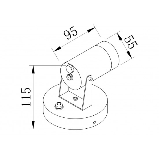 Aplica Exterior Scope Maytoni GU10, Negru, O025WL-01B, Germania