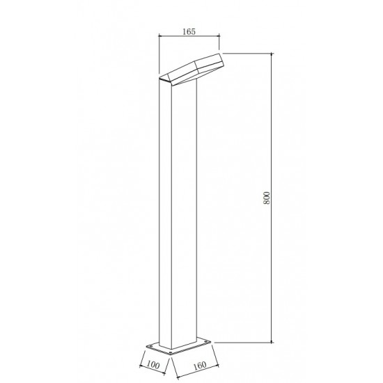 Stalp Paso Maytoni LED, Negru, O595FL-L12B3K, Germania