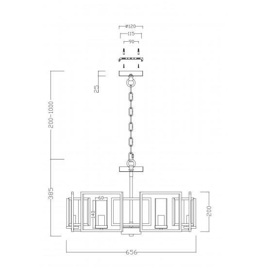 Candelabru  Bowi Maytoni E14, Auriu, H009PL-06G, Germania