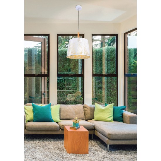 Pendul Lantern Maytoni E27, Alb, MOD029-PL-01-W, Germania