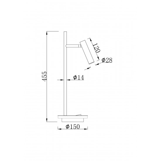 Veioza  Estudo Maytoni Led, Negru, Z010TL-L8B3K, Germania