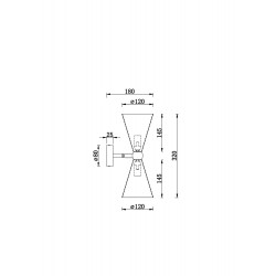 Aplica Vesper Maytoni E14, Alb | Auriu, MOD108WL-02WG, Germania