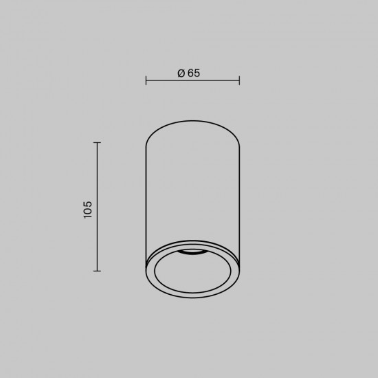 Downlight Aplicat Zoom C029CL-01-S-B Maytoni GU10, Negru, Germania