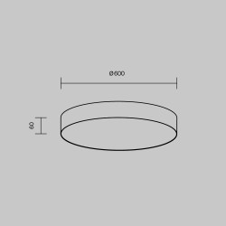 Plafoniera Zon C032CL-90W3K-RD-W Maytoni LED, Alb, Germania