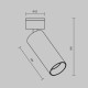 Downlight Aplicat FOCUS LED C055CL-L12B4K-W-B Maytoni LED, Negru, Germania