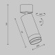 Downlight Aplicat Focus Zoom C055CL-L12W3K-Z-B Maytoni LED, Negru, Germania