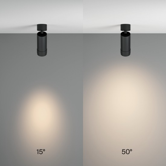 Downlight Aplicat Focus Zoom C055CL-L12W4K-Z-B Maytoni LED, Negru, Germania
