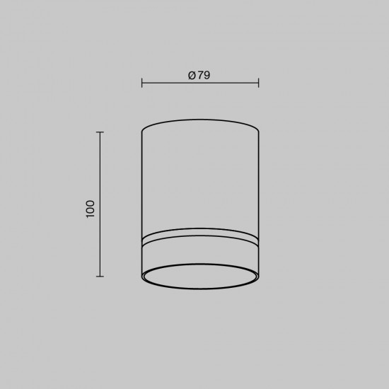 Downlight Aplicat Orlo C085CL-9W4K-B Maytoni LED, Negru, Germania