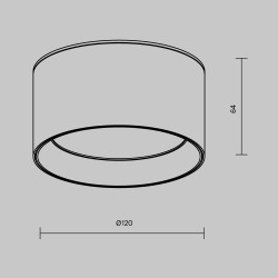 Downlight Aplicat Vega C089CL-12W3K-BMG Maytoni LED, Auriu, Germania