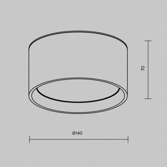 Downlight Aplicat Vega C089CL-15W3K-B Maytoni LED, Negru, Germania