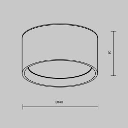Downlight Aplicat Vega C089CL-15W3K-W Maytoni LED, Alb, Germania