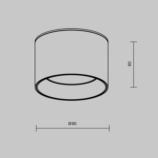 Downlight Aplicat Vega C089CL-8W3K-B Maytoni LED, Negru, Germania