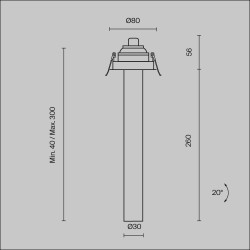Downlight Incastrat Focus T C140RS-L300-7W3K-B Maytoni LED, Negru, Germania
