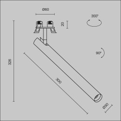 Downlight Incastrat Focus T C141RS-L300-6W3K-B Maytoni LED, Negru, Germania