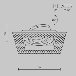 Downlight Incastrat Atom DL003-01-W Maytoni GU10, Alb, Germania