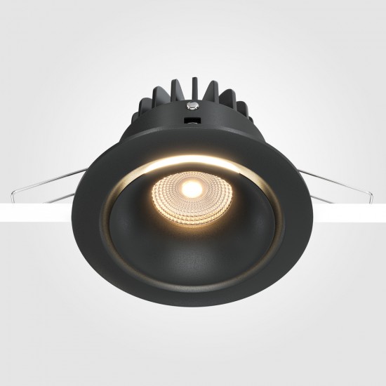 Downlight Incastrat Yin DL031-L12W3K-D-B Maytoni LED, Negru, Germania