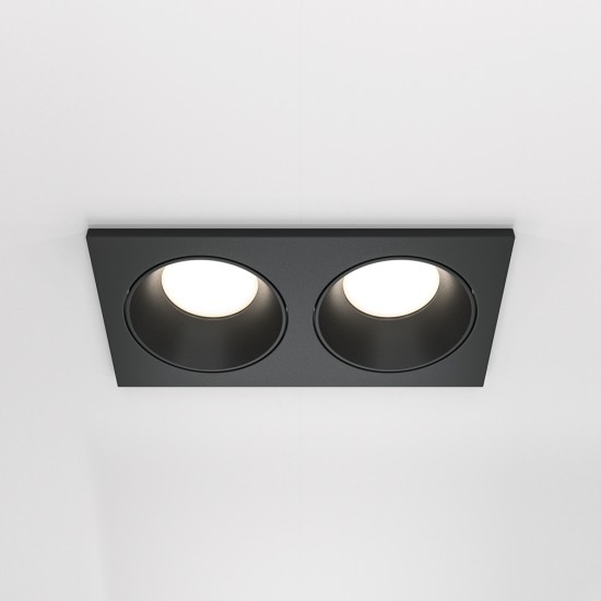 Downlight Incastrat Baie Zoom DL033-2-02B Maytoni GU10, Negru, Germania