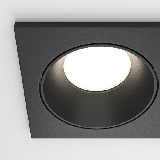 Downlight Incastrat Baie Zoom DL033-2-02B Maytoni GU10, Negru, Germania