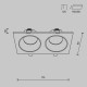 Downlight Incastrat Baie Zoom DL033-2-02B Maytoni GU10, Negru, Germania