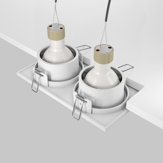 Downlight Incastrat Baie Zoom DL033-2-02W Maytoni GU10, Alb, Germania
