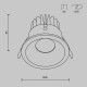Downlight Incastrat Baie Zoom DL034-L12W4K-B Maytoni LED, Negru, Germania