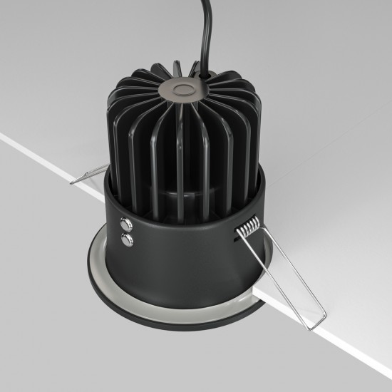 Downlight Incastrat Baie Zoom DL034-L12W4K-D-B Maytoni LED, Negru, Germania