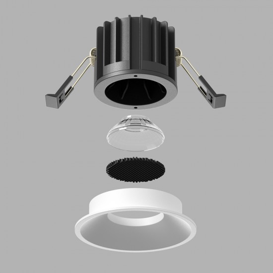 Downlight Incastrat Round DL058-12W3K-W Maytoni LED, Alb, Germania