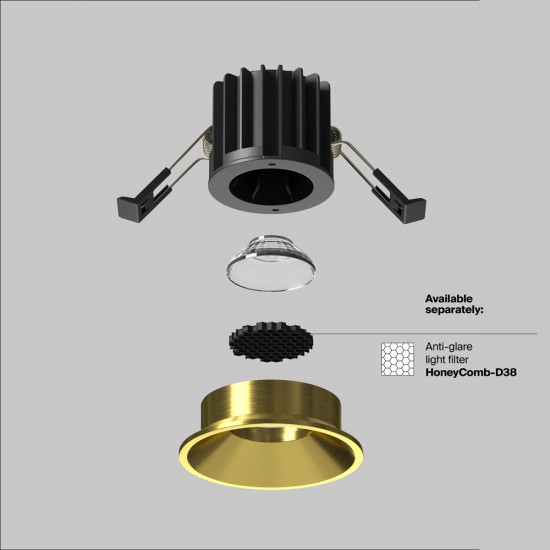 Downlight Incastrat Round DL058-7W3K-BS Maytoni LED, Alama, Germania