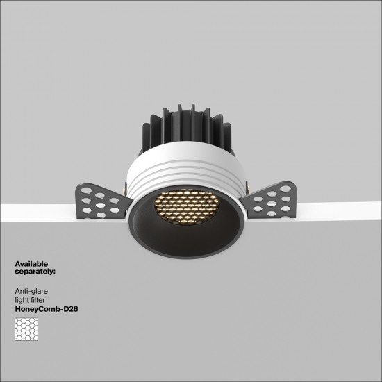 Downlight Incastrat Round DL058-7W3K-TRS-B Maytoni LED, Negru, Germania