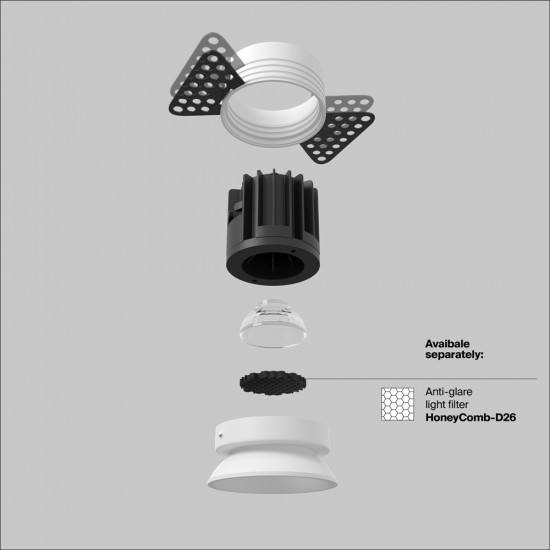 Downlight Incastrat Round DL058-7W3K-W Maytoni LED, Alb, Germania