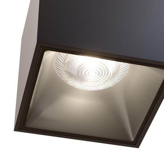 Downlight Aplicat Patrat Alfa LED Maytoni LED, Negru, C065CL-L12B3K, Germania