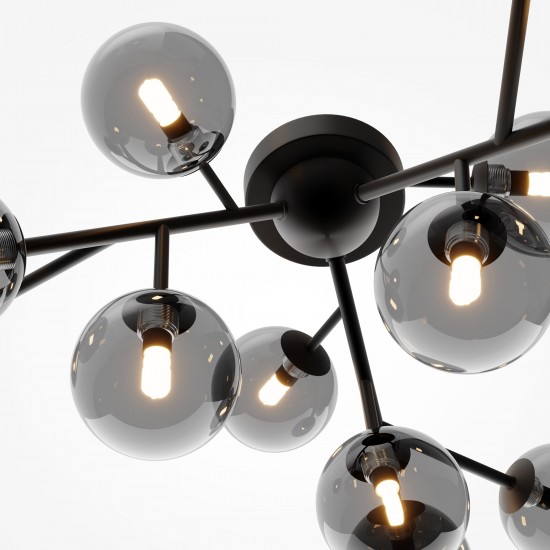 Lustra Plafon Dallas Maytoni G9, Negru, MOD545CL-12B, Germania