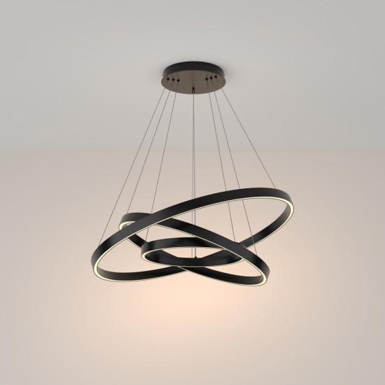Suspensie Rim MOD058PL-L100B3K Maytoni LED, Negru, Germania