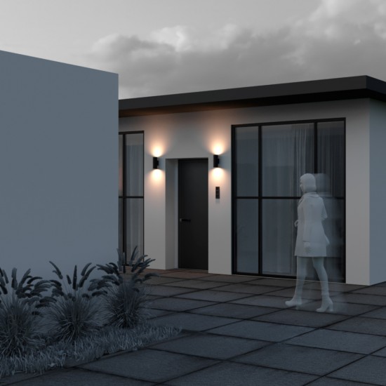 Aplica Exterior Shim O303WL-L24GF3K Maytoni LED, Grafit, Germania