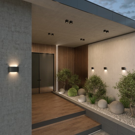Plafoniera Exterior Ares O309CL-L8GF3K Maytoni LED, Grafit, Germania