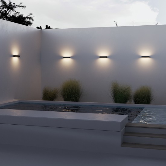 Aplica Exterior Lot O428WL-L20GF3K Maytoni LED, Grafit, Germania