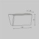 Aplica Exterior Brick O436WL-L10GF3K Maytoni LED, Grafit, Germania