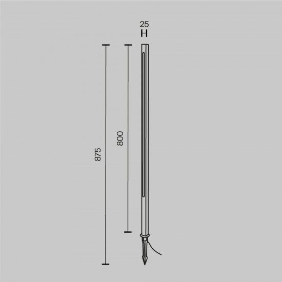 Stalp Pole O440FL-L12GF3K Maytoni LED, Grafit, Germania