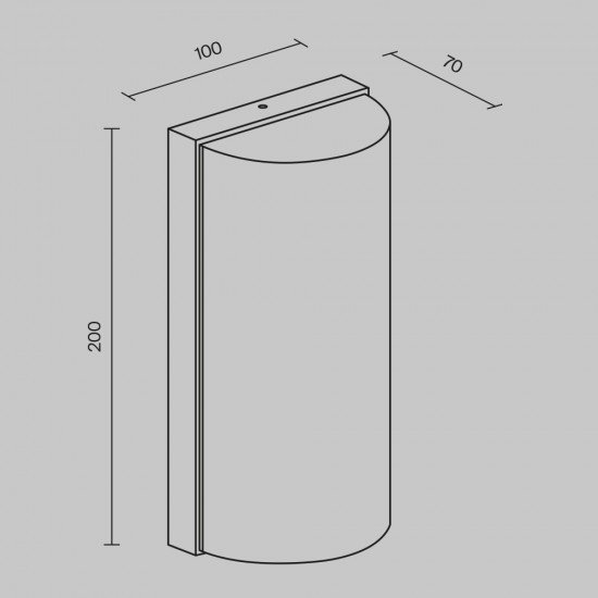 Aplica Exterior Badd O454WL-L10GF3K1 Maytoni LED, Grafit, Germania