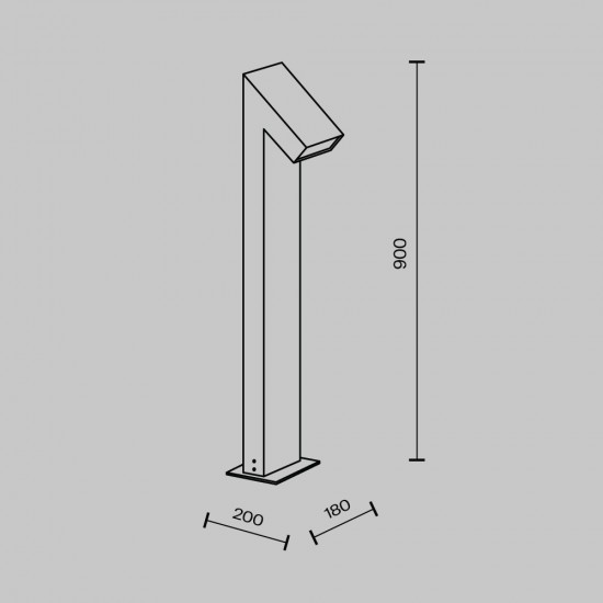 Stalp Guss O592FL-L15GF3K Maytoni LED, Grafit, Germania