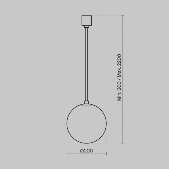Pendul Luna P039PL-5W4K-20-B Maytoni LED, Alb, Germania