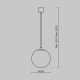 Pendul Luna P039PL-5W4K-20-B Maytoni LED, Alb, Germania
