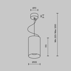 Pendul Efir P089PL-33W3K-MG Maytoni LED, Auriu, Germania