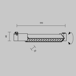Downlight Sina 1 Faza Points Rot TR010-1-22W3K-M-W-DE Maytoni LED, Alb, Germania