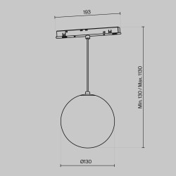 Pendul Sina Magnetica Luna TR039-2-5W4K-1 Maytoni LED, Negru, Germania