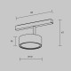 Downlight Sina Magnetica Rado TR040-2-18W3K-BBS Maytoni LED, Negru, Germania