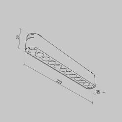 Downlight Sina Magnetica Slim Points TR082-1-12W3K-M-B Maytoni LED, Negru, Germania